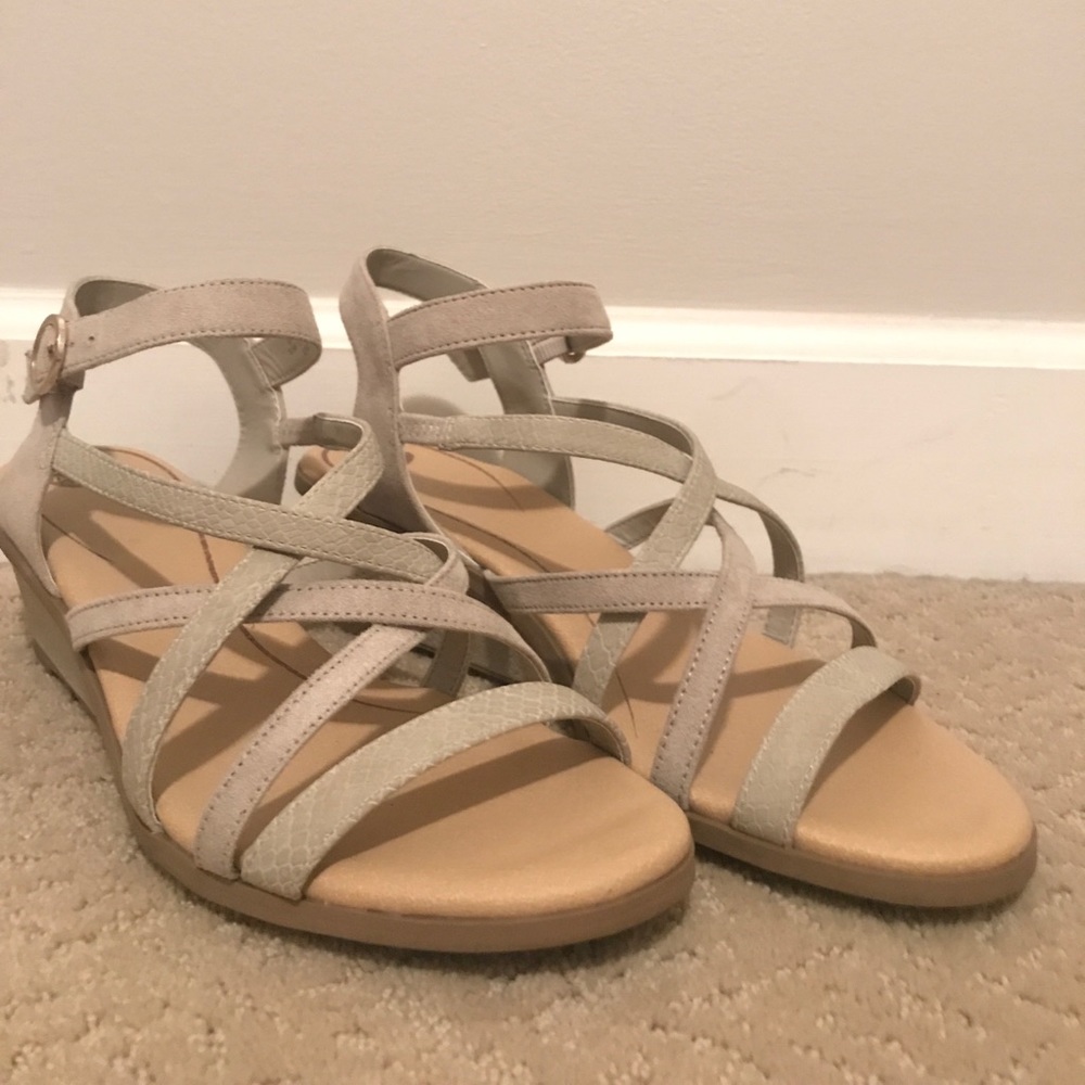 Taupe Grey Strappy Heels